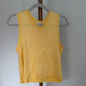 Yellow Sleeveless Lightweight Knit Top from Casual Corner Annex Petite